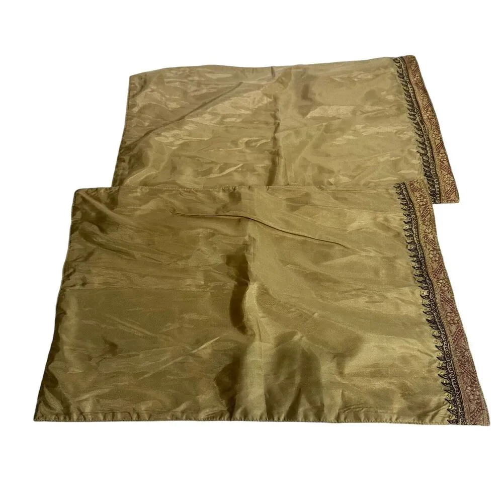 milli home marsha cutler gold beaded placemats set of 2